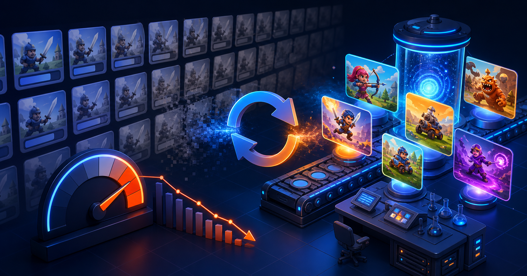 Xử lý Creative Fatigue trong Quảng cáo Game Mobile: 3 Dấu hiệu cảnh báo sớm và Kế hoạch làm mới góc tiếp cận