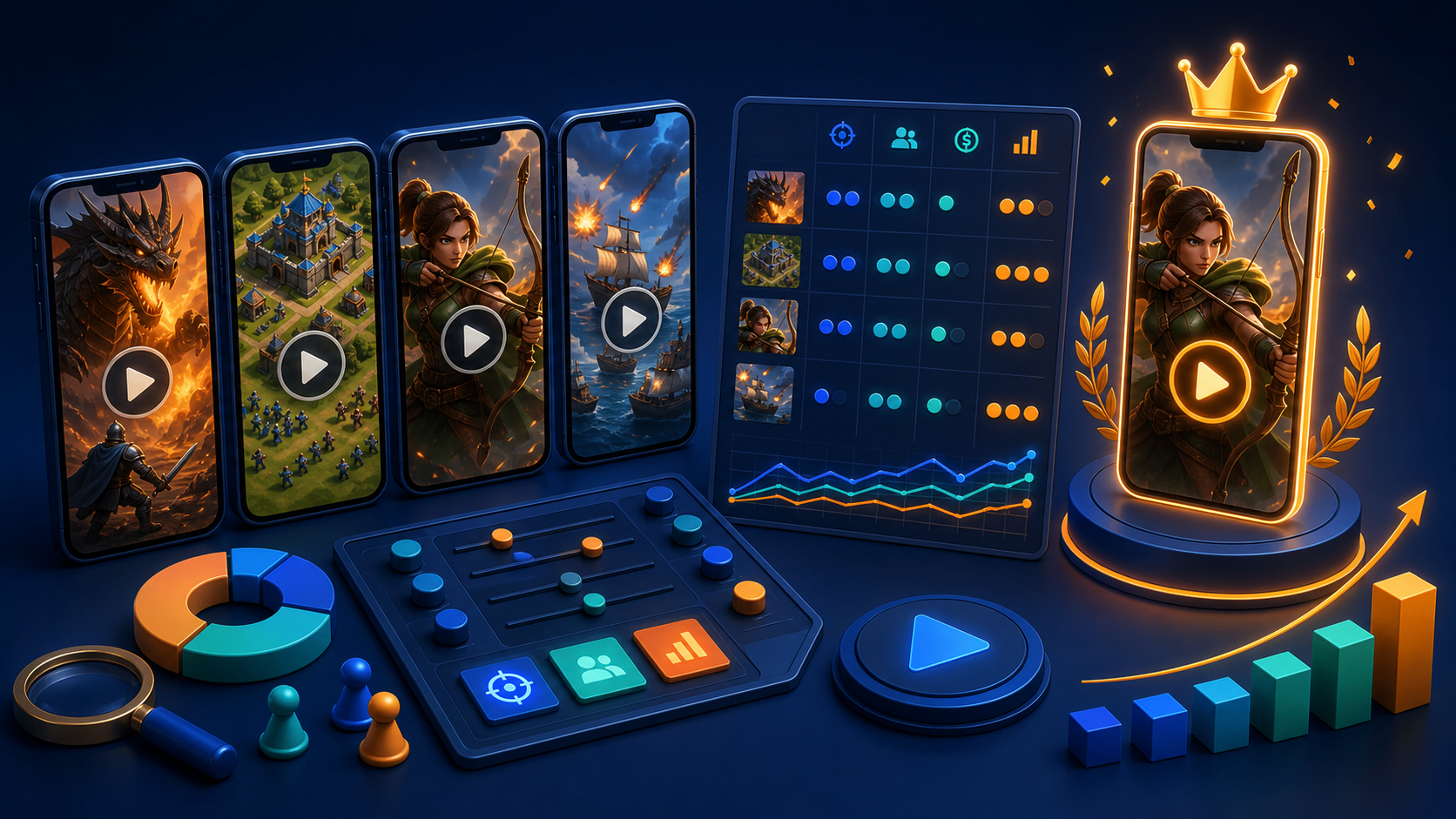 Creative testing game mobile: quy trình 3 bước tìm mẫu quảng cáo thắng